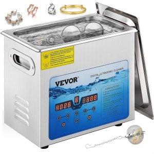 VEVOR 6L stainless ultrasonic cleaner with digital timer